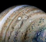 Juno Captures Moon Shadow on Jupiter