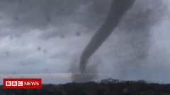Kansas twister causes heavy damage and leaves thousands without power