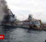 Ukraine war: Dramatic images appear to show sinking Russian warship Moskva