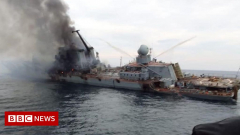Ukraine war: Dramatic images appear to show sinking Russian warship Moskva