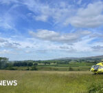 Helicopter crashes in field near Burton in Lonsdale