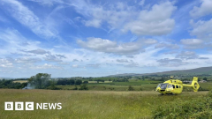Helicopter crashes in field near Burton in Lonsdale