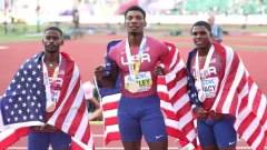 Kerley leads U.S. sweep in guys’s 100m last at sports worlds as De Grasse stopsworking to certify