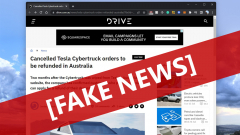 FAKE NEWS: The Tesla Cybertruck has NOT been cancelled in Australia.