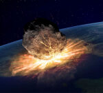 An asteroid effect crater discovered below the North Atlantic Ocean