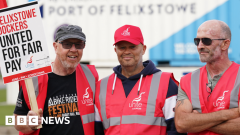 Felixstowe: Strike starts at UK’s mostsignificant container port