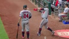 Twins’ Gilberto Celestino almost clobbered Gary Sanchez in the face in the on-deck circle