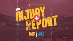injury report for Jaguars vs. Commanders, Week 1