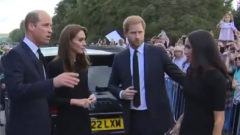 Queen’s death: Kate Middleton ‘stared down’ Meghan Markle priorto waving to the crowd, royal watchers claim