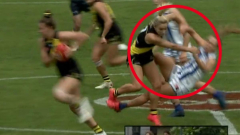 AFLW finals: Sarah Hosking in hot water for huge bump on Mia King in Richmond v North Melbourne semi