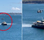 Helicopter and Ferry video: Defence Australia helicopter drill with Manly Ferry on Sydney Harbour caught on movie
