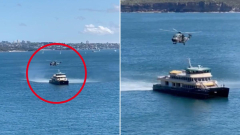 Helicopter and Ferry video: Defence Australia helicopter drill with Manly Ferry on Sydney Harbour caught on movie