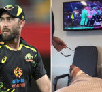 Glenn Maxwell’s saucy upgrade from medicalfacility bed after suffering freak damaged leg