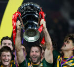 Australia rugby league World Cup champs. Kangaroos beat Samoa 30-10 in Rugby League Word Cup last at Old Trafford