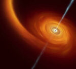 Alotof far-off supermassive black hole feastingon a star