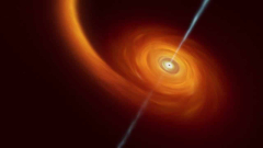 Alotof far-off supermassive black hole feastingon a star