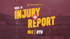 Leaders vs. Giants: Wednesday injury report for Week 15