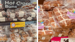 Hot cross buns hit Australian grocerystore racks as Woolworths, Coles fill the racks on Boxing Day