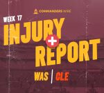 Last injury report for Commanders vs. Browns, Week 17