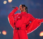 Rihanna replays the strikes throughout a red hot Super Bowl halftime program