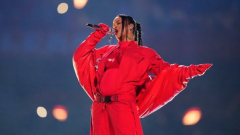 Rihanna replays the strikes throughout a red hot Super Bowl halftime program