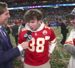 Paul Rudd and his child provided the most charming postgame interview after the Chiefs’ Super Bowl win