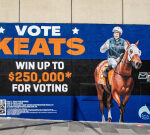 Giant mural of All-Star Mile confident Keats revealed in Melbourne’s CBD