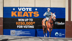 Giant mural of All-Star Mile confident Keats revealed in Melbourne’s CBD