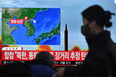 North Korean rocket lands in Japanese waters
