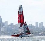 Group Canada’s catamaran sail severely harmed as winds cause havoc at Australia Sail Grand Prix