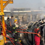 Fire damages trip boats charging at river pier