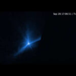 Hubble caught motionpicture of DART smashing into an asteroid