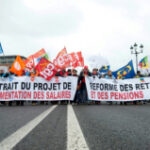 French protesters back on streets over pensions