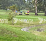 Brisbane storms: Man battling for life after being struck by lightning on golf course at Brendale