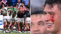 Roosters conquered Rabbitohs in hard-fought contest as a wild all-in-brawl triggers turmoil