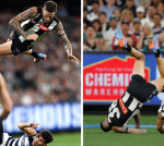 Sickening injury to Jeremy Howe sours heated AFL classic inbetween Collingwood and Geelong