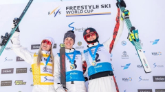 Freestyle skier Marion Thénault provides aerials bronze for 4th medal to cap World Cup season