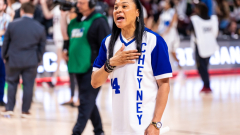 Dawn Staley pays tribute to HBCU history by using a traditional Cheyney State jersey in NCAA competition win