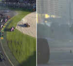4 carsandtrucks cleaned out in insane scenes on penultimate lap of Australian Grand Prix