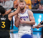 This picture of Jordan Poole ripping the ball from Domantas Sabonis is the wildest of the NBA playoffs