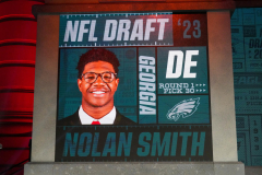 Nolan Smith roasts Florida on draft call with Philadelphia Eagles
