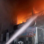 Fire guts huge Korat electrical device shop