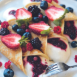 Oat Crepes with Coconut Yoghurt & Mixed Berries