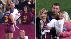 Brisbane Lions applauded for ‘lovely touch’ ahead of Mother’s Day as gamers provide flowers to fans