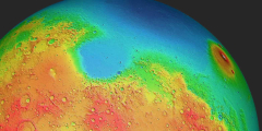 The worldwide density and density of the Martian crust exposed