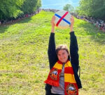 A Canadian knocked herself out winning Britain’s cheese-rolling race. Next year, she simply desires to watch