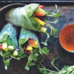 Mango, Snow Pea & Sprout Rice Paper Rolls