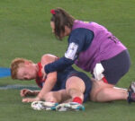 Traumatic scene as Melbourne child Jake Bowey goes limp after sickening hit versus Carlton