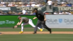 The Padres’ Jake Cronenworth couldn’t think it after umpire Ryan Wills obstructed him from 2nd base