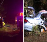 Sunlight Coast crash: Lucky escape from automobile after scary crash in Landsborough